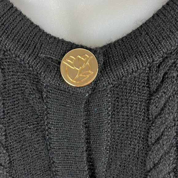 Draper James Belted Black Cap Poncho Style with Gold Button Size XS - S - Picture 9 of 13